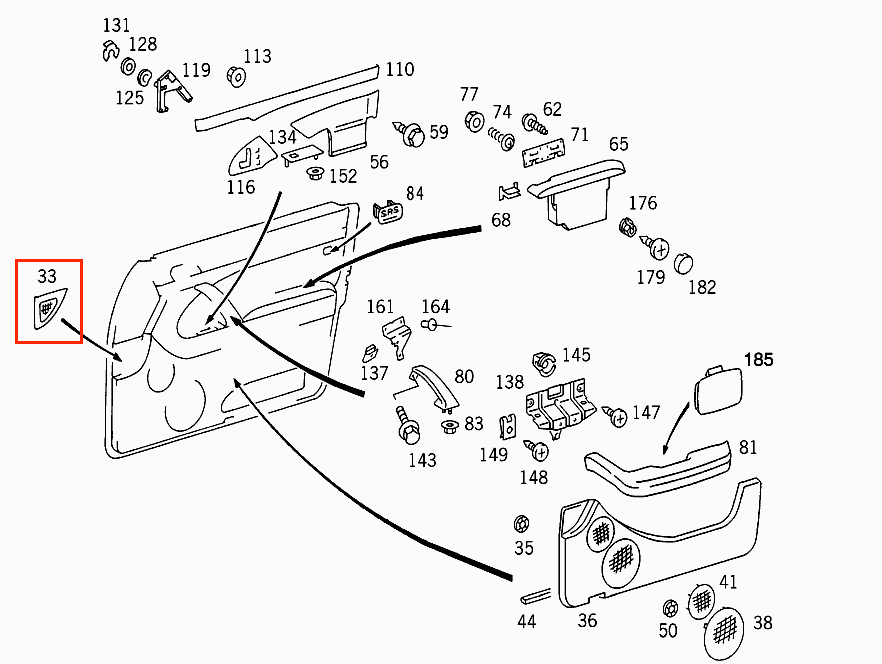 Mercedes W140 Front Door Ventilation Nozzle Air Outlet Abdeckung links/rechts All Color A1407270588 / A1407270688