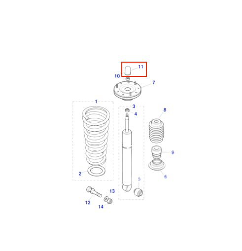 Jaguar XK8 XKR 1996-2006 Jaguar vorn Shock Absorber Befestigung Centre Top Kappe 2er-Set, Two Ausführung NJA3975BB / NJD3975AB